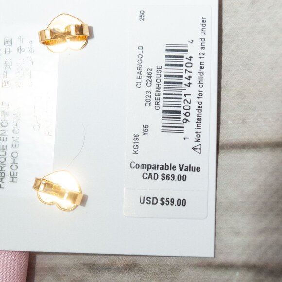 NWT kate spade Dragonfly Post Earrings - Cubic Zirconia in Goldtone - Picture 7 of 8